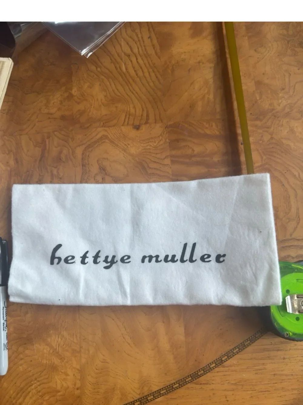 Bettye Muller White Dust Bag Shoe Storage Pouch